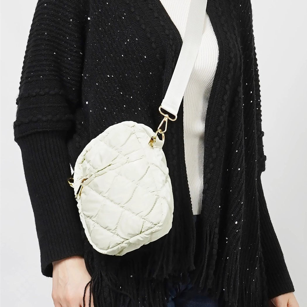 Glossy Puffy Mini Crossbody Bag - Rivieratowel