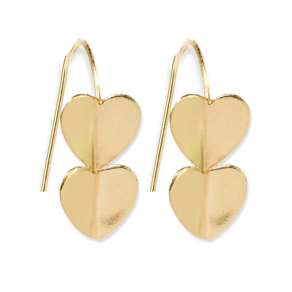 Gretchen Double Heart Earrings - Rivieratowel