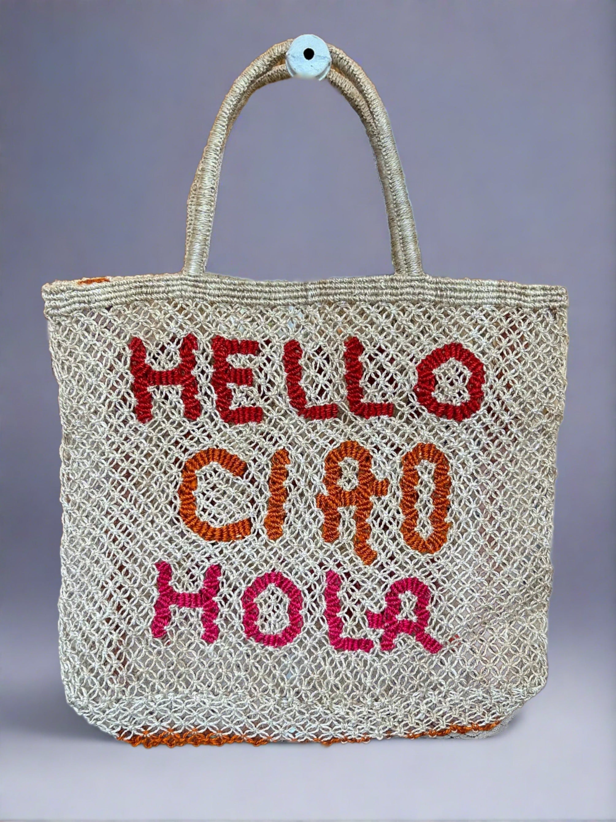 Hello Ciao Hola Jute Bag - Rivieratowel