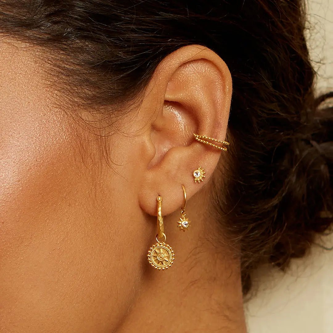Inner Light Mandala Hoop Earring - Rivieratowel