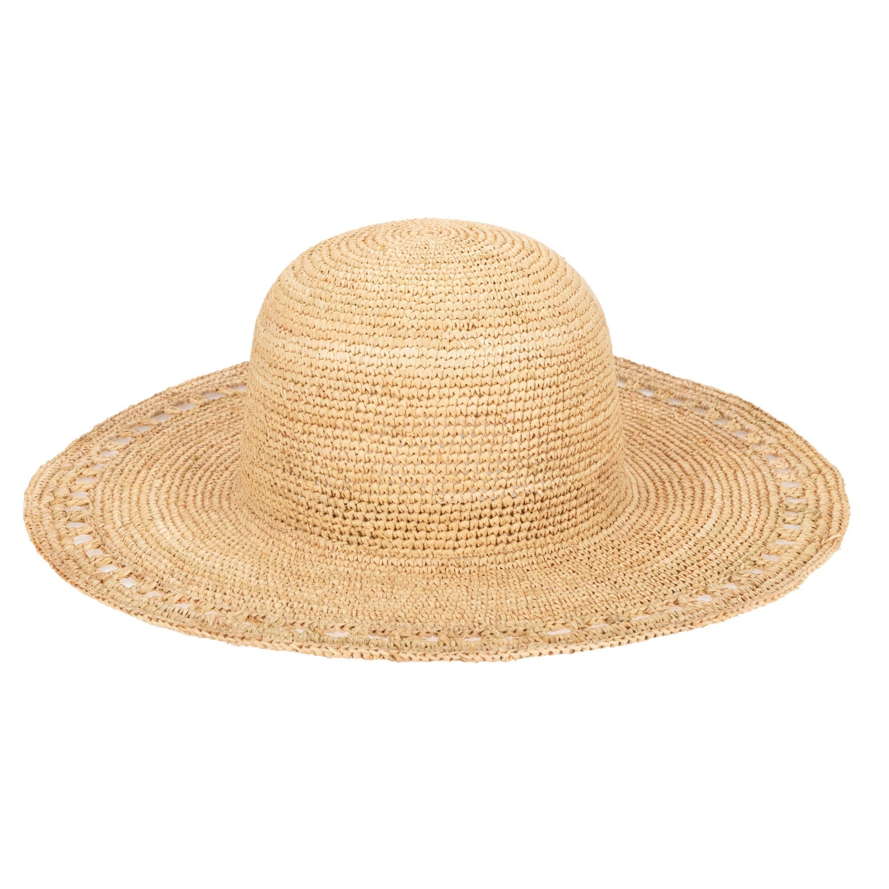 Isla - Raffia Round Crown Floppy - Rivieratowel