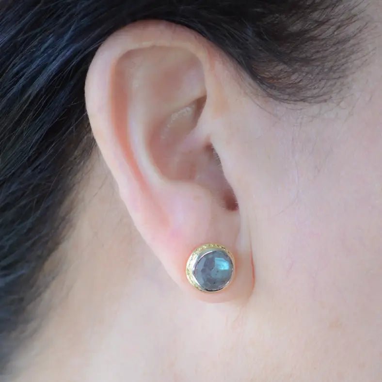 Labradorite Stud Earrings - Rivieratowel
