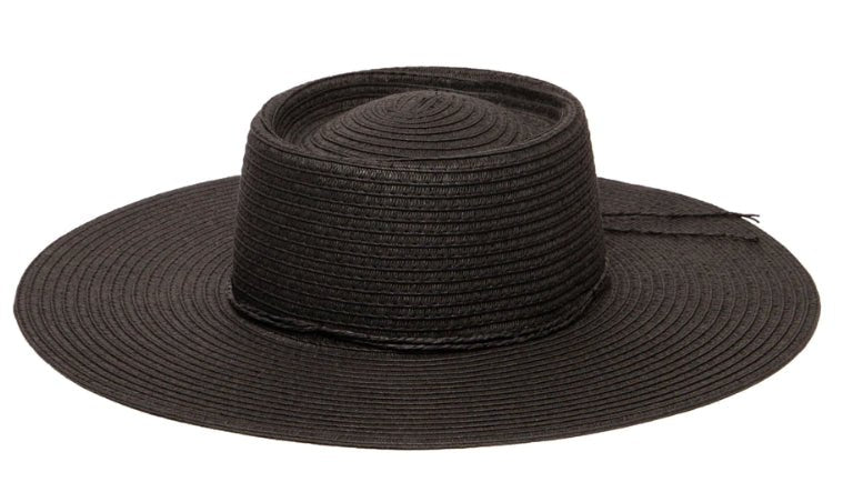 Large Brim Oval Crown Boater - Rivieratowel