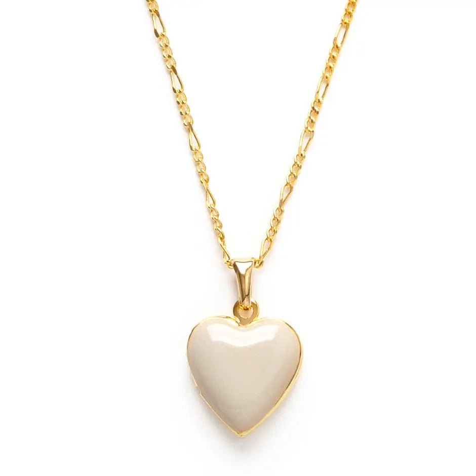 Large Enamel Heart Locket - Rivieratowel
