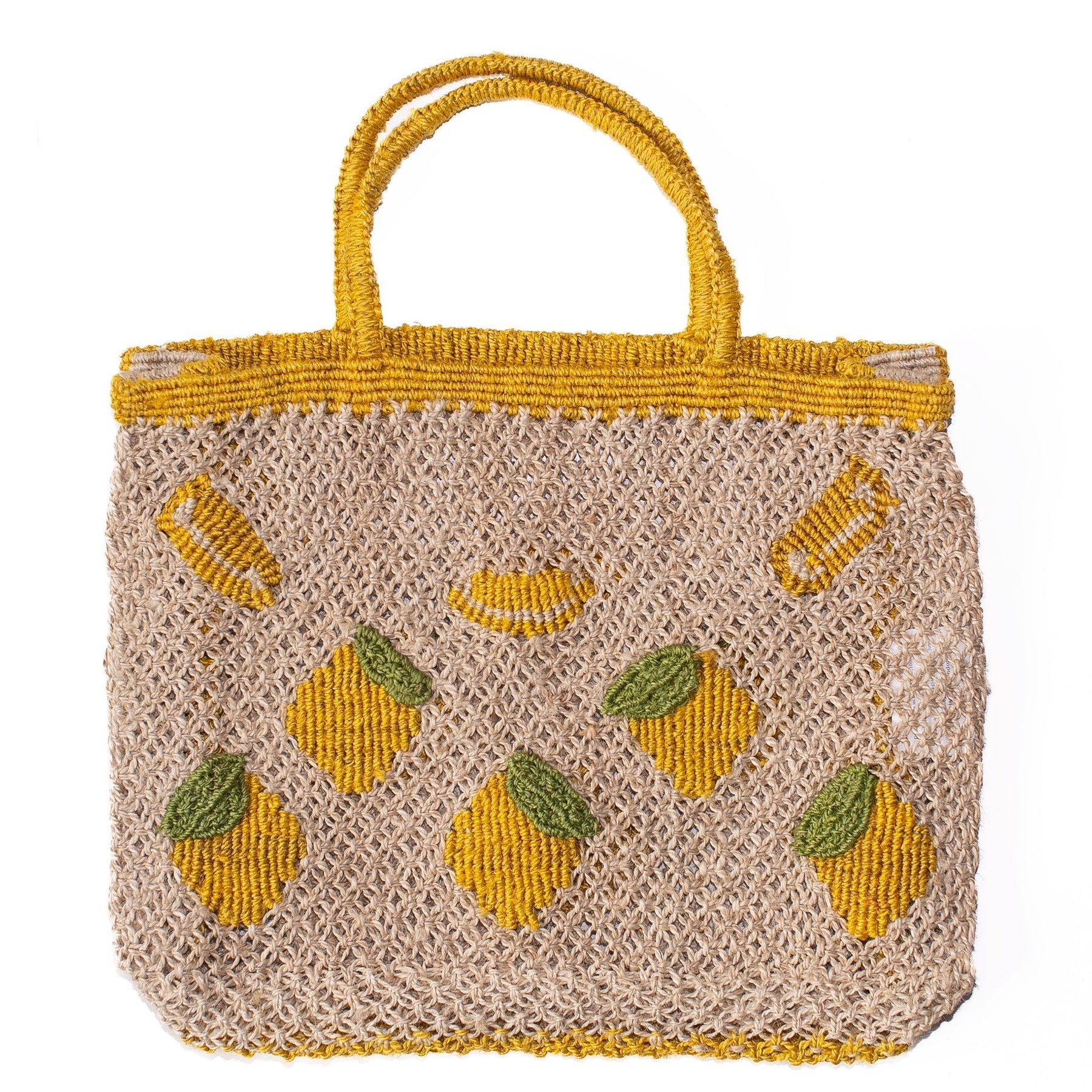 Lemons All Over Jute Bag Small - Rivieratowel