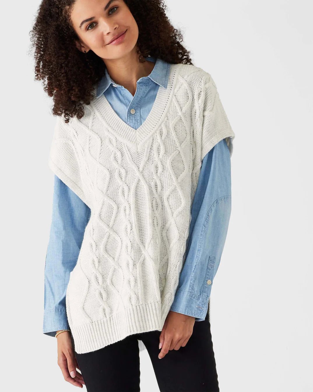 Lisbon V - Neck Sweater Vest - Rivieratowel
