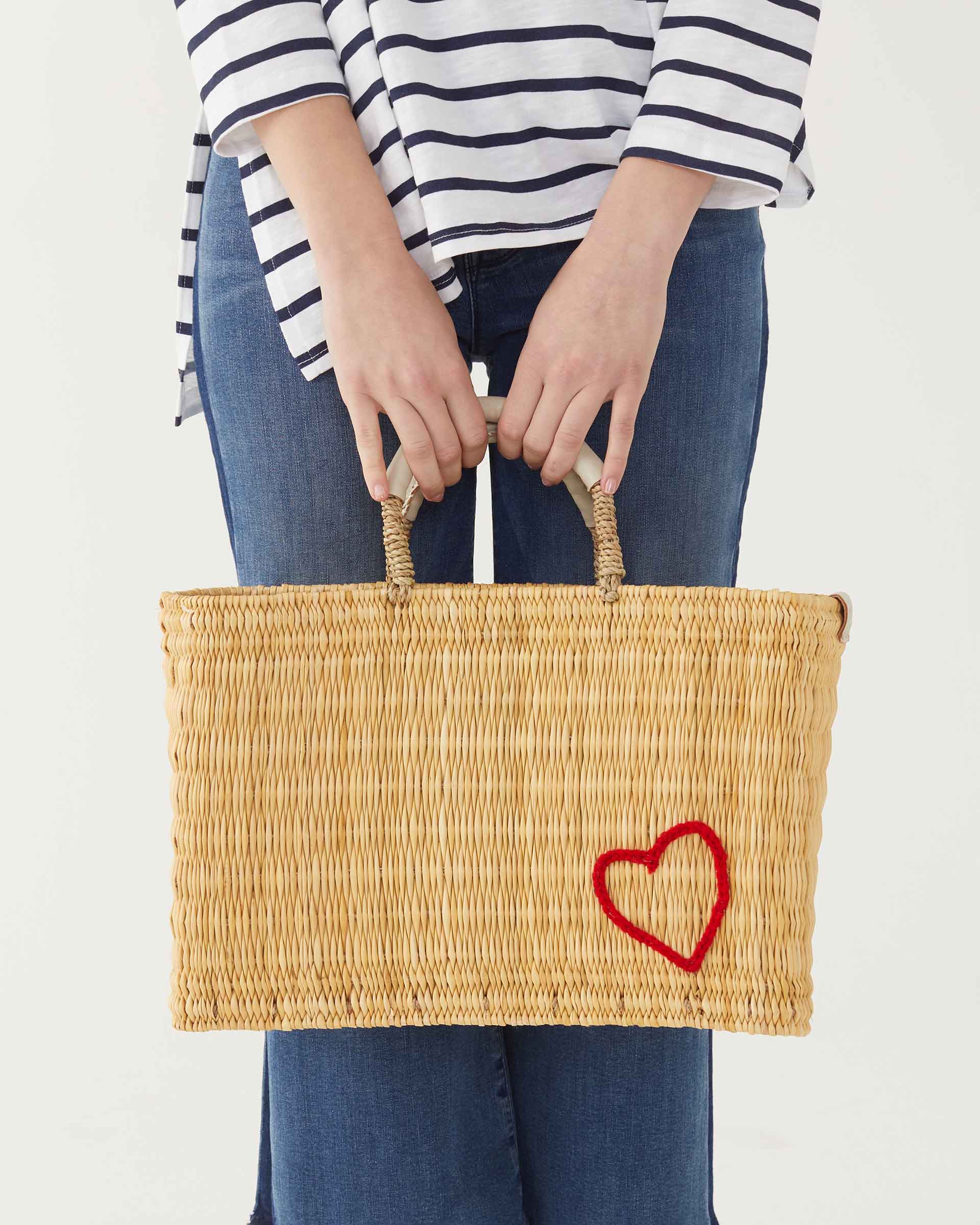 Medina Basket with Leather Handles - Rivieratowel