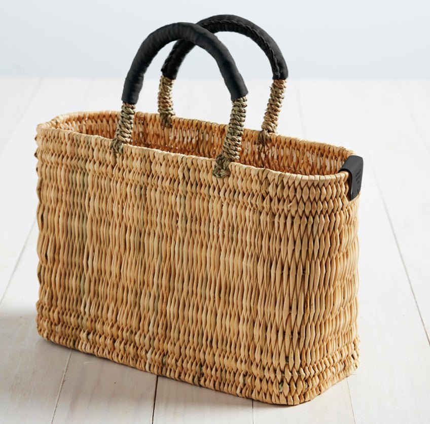 Medina Basket with Leather Handles - Rivieratowel