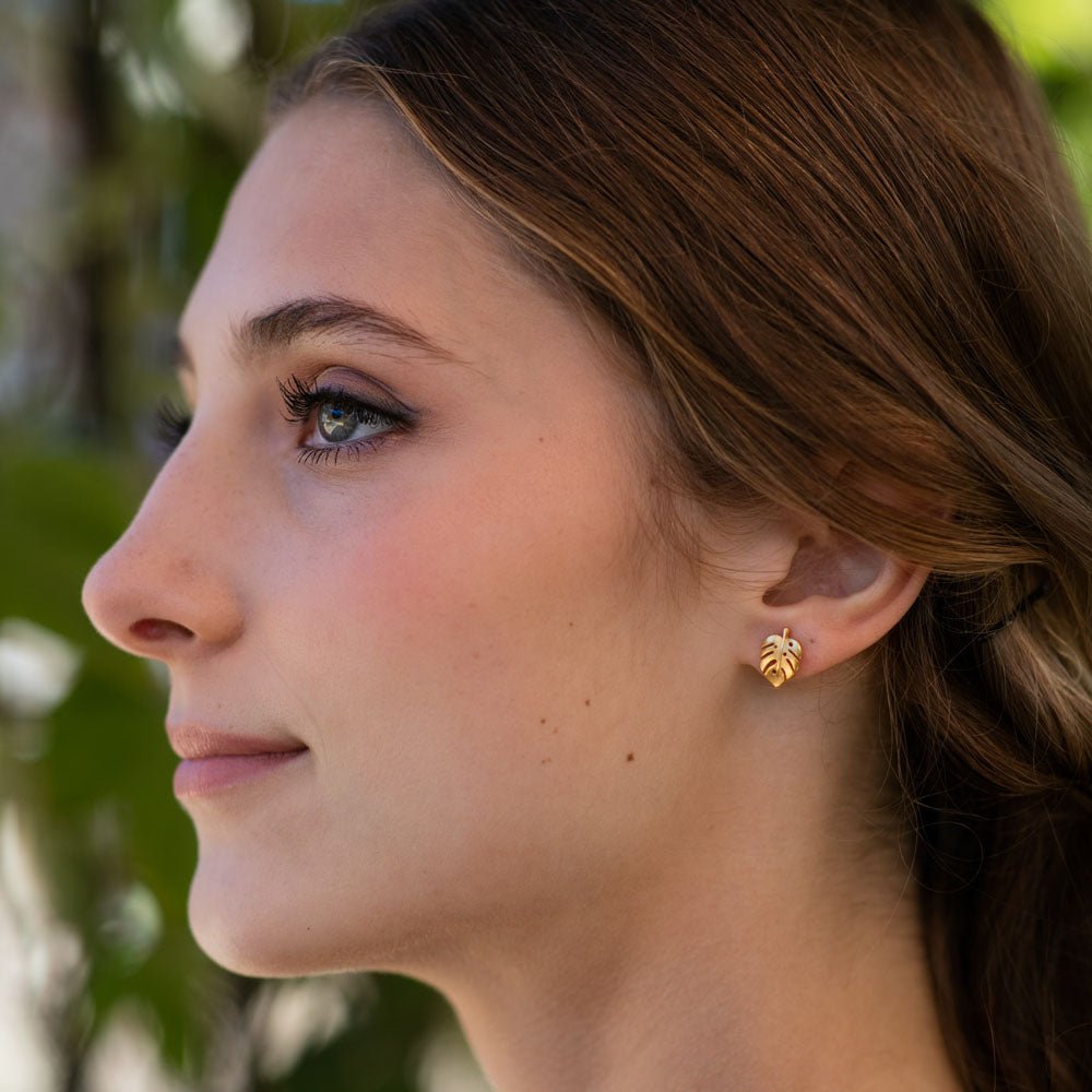 Monstera Studs - Rivieratowel