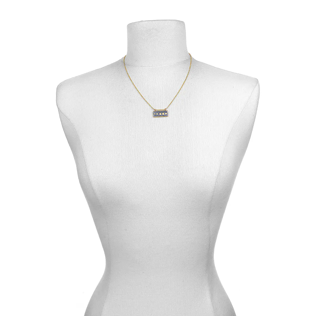 Moon Phase Black & Gold Bar Neck - Rivieratowel