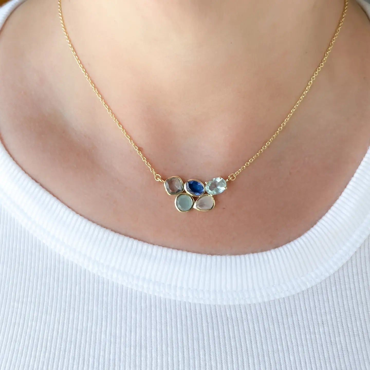 Multi Stone Necklace - Rivieratowel