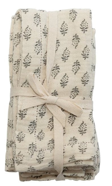 Napkins with Printed Floral Pattern, Set of 4 - Rivieratowel