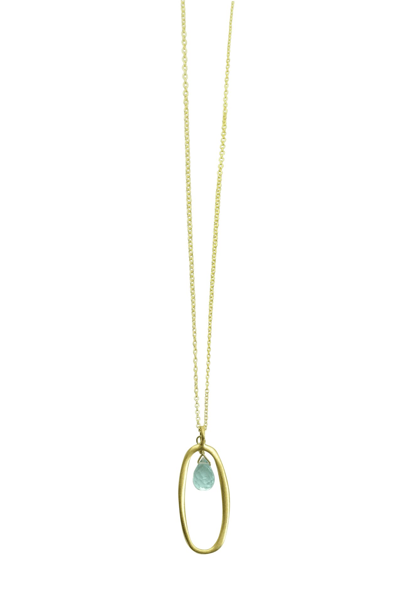 Oval w. Bue Topaz Necklace - Rivieratowel