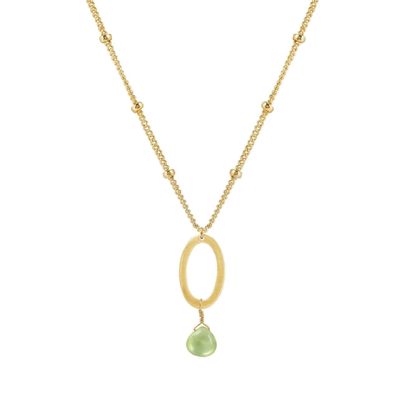 Oval w/ Prenite Necklace - Rivieratowel