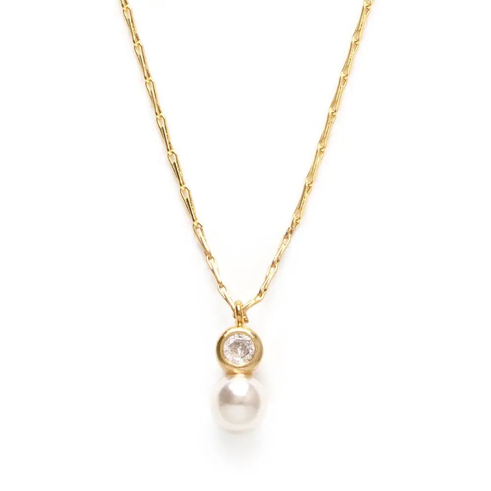 Pearl and Crystal Necklace - Rivieratowel