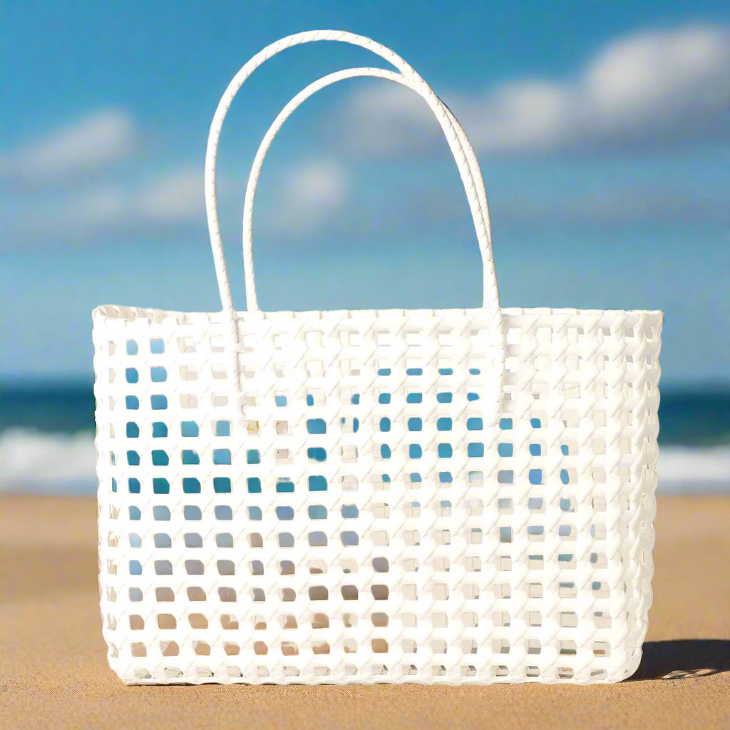 Recycled Plastic Woven Tote Bag - Rivieratowel
