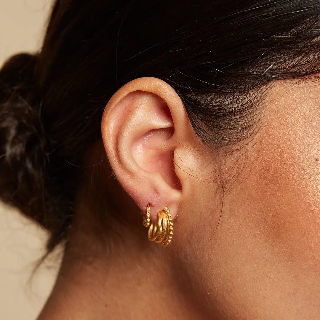 Small Dot Hoop Earring - Rivieratowel