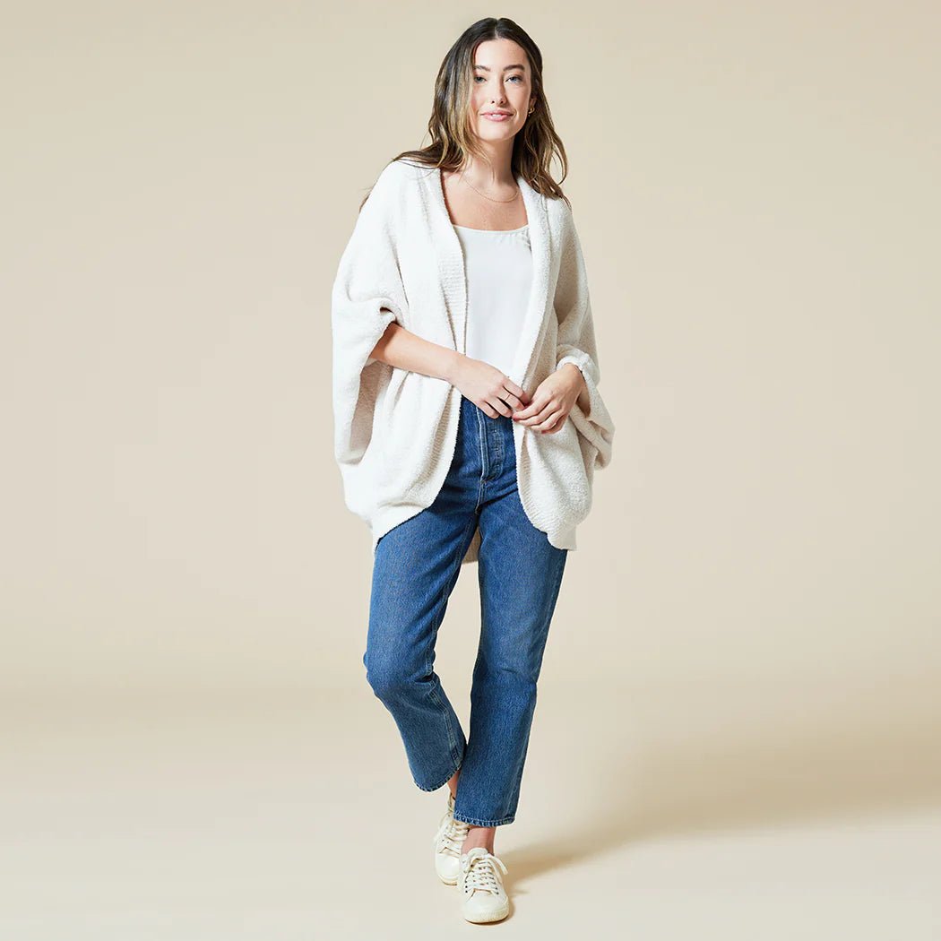 Solid Marshmallow Shrug - Rivieratowel