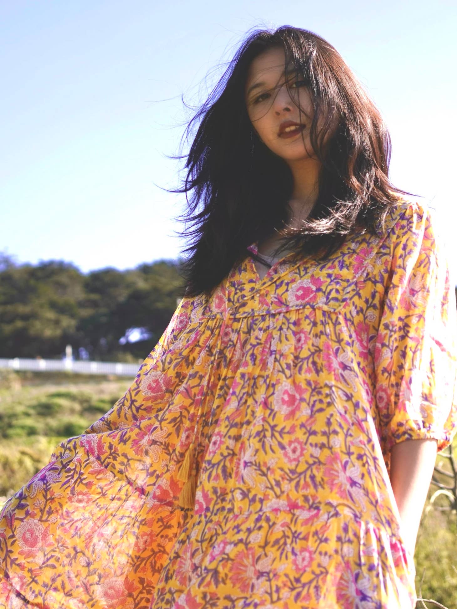 Rumi Block Printed Dress - Rivieratowel