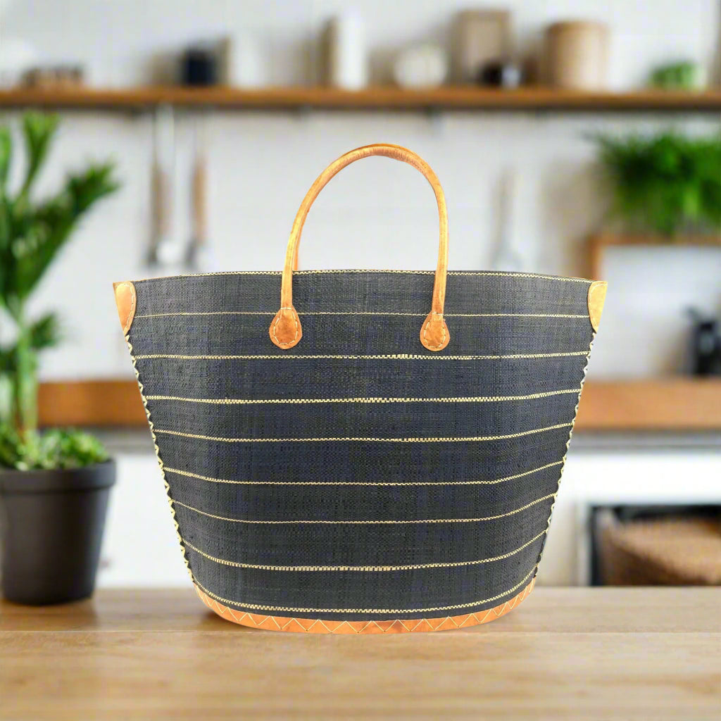 Santa Cruz Pin Stripes Straw Bag - Rivieratowel