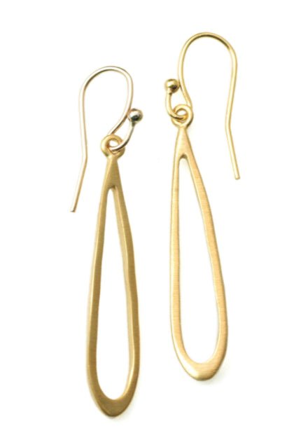 Small Open Drop Vermeil Earrings - Rivieratowel