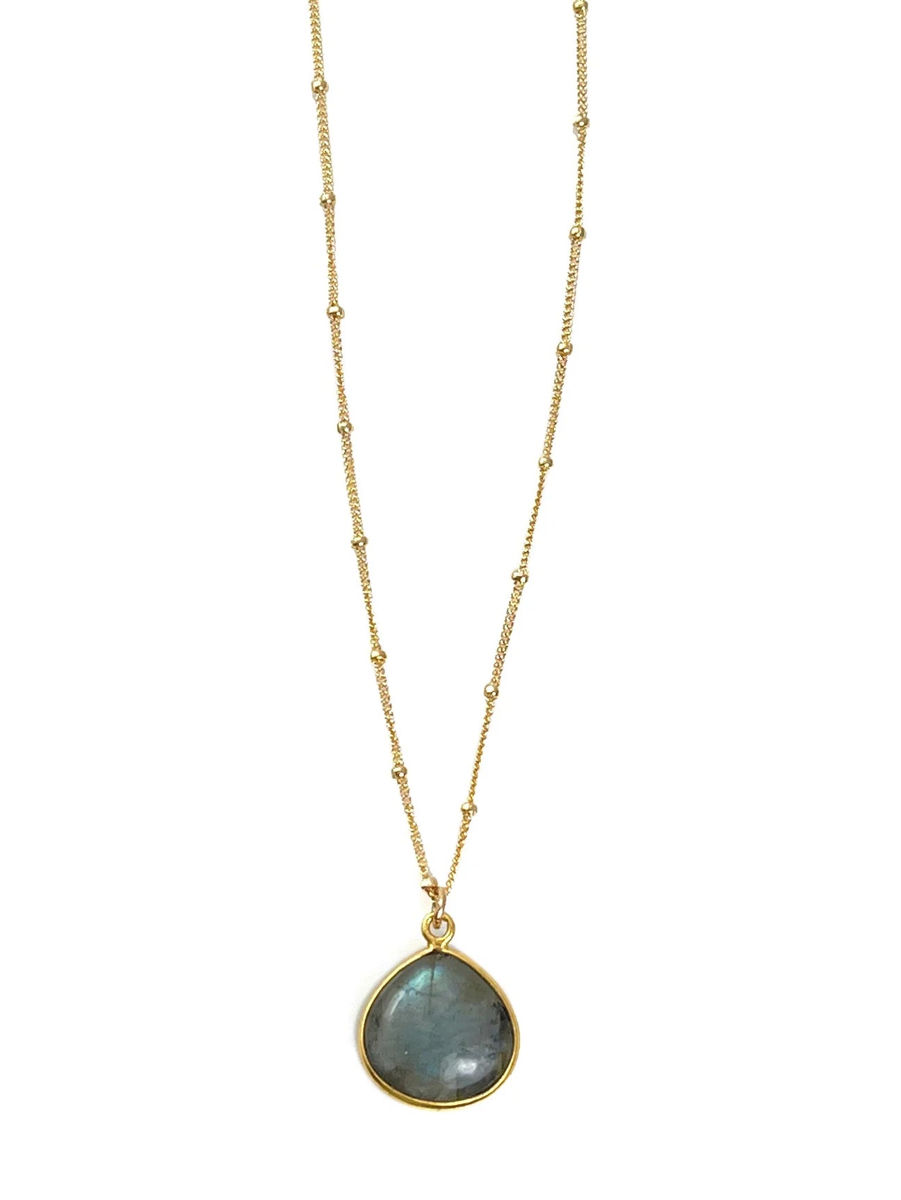 smooth labradorite necklace - Rivieratowel