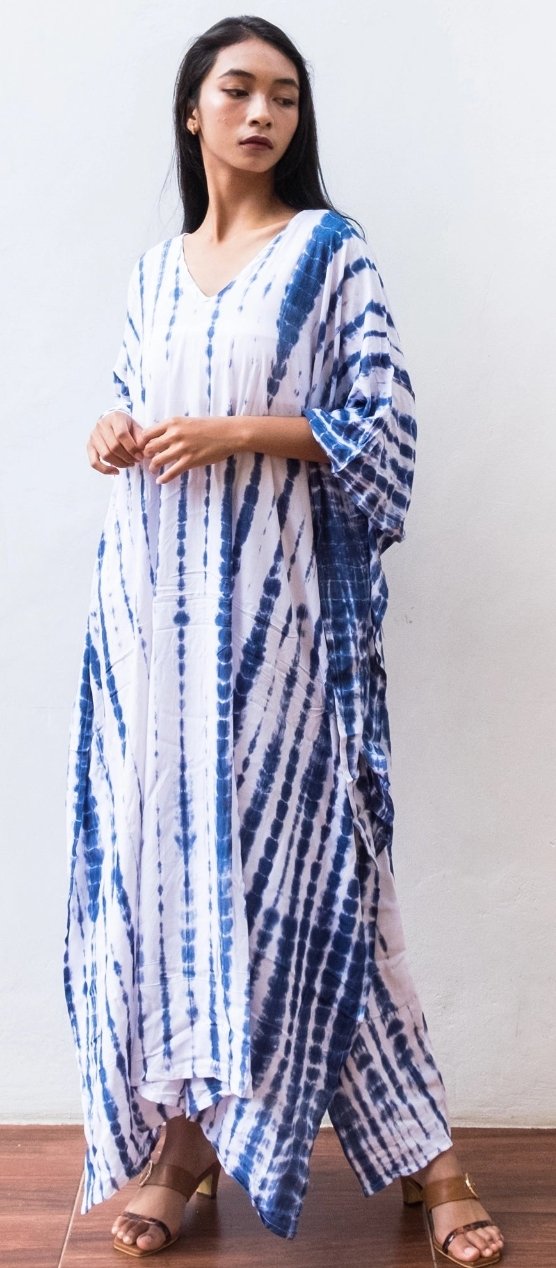 Tie Dye Kaftan Dress - Rivieratowel