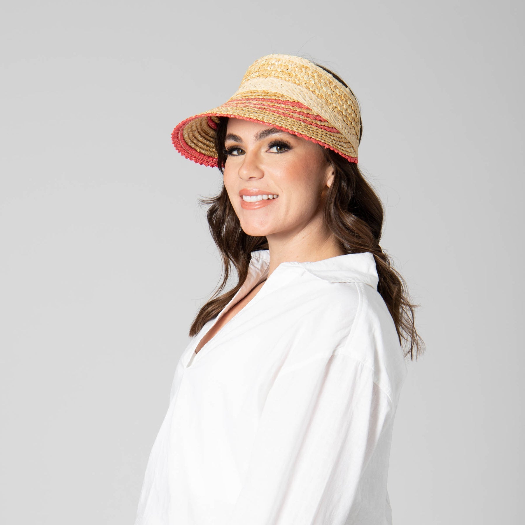 Weekend Getaway Visor With Stripe - Rivieratowel